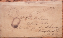 TORONTO CANADA CROSS BORDER STAMPLESS COVER TO NEW YORK - POSTAL-HISTORY