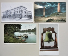 lot-of-4-postcards-franked-with-jamestown-commemorative-stamps-scott-328