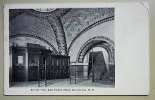 nyc-early-1900s-city-hall-subway-ticket-office-postcard