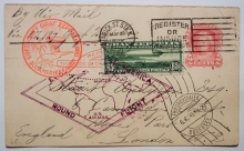 Zeppelin-flight-postal-card-Lakehurst-Friedrichshafen-to-Lakehurst-postal-history-flight-1930-with-C-13-stamp