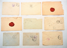 Japan-lot-of-15-1800s-covers-sent-from-Japan-and-Japanese-occupied-formosa-to-united -states
