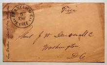 California-San-Francisco-1856-stampless-cover-with-content-probable-earliest-known-use