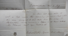 baldwinville-masachusetts-1849-stampless-folded-letter-to-fitzwilliam-new-hampshire
