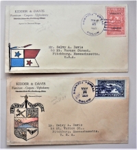 charles-lindbergh-1928-colon-panama-hand-drawn-cachet-first-day-covers-lindbergh-overprints-scott-256-257