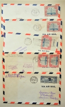 charles-lindbergh-lot-of-five-covers-including-1929-cachet-miami-to-paramaribo-first-flight-cover