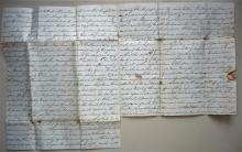 Bufords Bridge South Carolina 1848 manuscript postmark stampless folded letter to Franklin New Hampshire