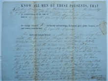 westborough-maine-1853-property-deed-john-bowdoin-to-george-came