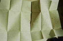 BOSTON MASSACHUSETTS 1837 STAMPLESS FOLDED LETTER TO BRADFORD MASSACHUSETTS. INTERESTING LETTER - POSTAL-HISTORY