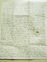 BOSTON MASSACHUSETTS 2 1837 STAMPLESS FOLDED LETTERS TO WALPOLE NEW HAMPSHIRE. EDUCATING A YOUNG LADY - POSTAL-HISTORY CORRESPONDENCE