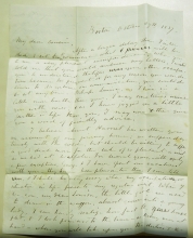 BOSTON MASSACHUSETTS 2 1837 STAMPLESS FOLDED LETTERS TO WALPOLE NEW HAMPSHIRE. EDUCATING A YOUNG LADY - POSTAL-HISTORY CORRESPONDENCE