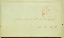 STAMPLESS LETTERS TO SARAH LIVERMORE, WILTON NEW HAMPSHIRE POET, ILLUSTRATOR, TEACHER AND WOMAN'S RIGHTS ADVOCATE