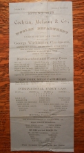 NEW YORK CITY -- EPHEMERA -- 1875 COCHRAN, McLEAN & CO. BROADSIDE