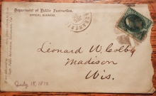 SACRAMENTO CALIFORNIA DEPARTMENT OF PUBLIC INSTRUCTION COVER WITH FANCY CANCEL POSTMARK - POSTAL-HISTORY