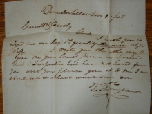 west.killingly.ct.crosby.1845.stampless.folded.letter.danielsonville.connecticut
