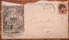 BOSTON MASSACHUSETTS 1868 FANCY CANCEL COVER + 2 LETTERS HENRY HILL (AMERICAN TRACT SOCIETY) AND LOVETT MORSE (TAUNTON NATIONAL BANK) - POSTAL-HISTORY